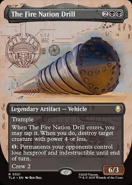 (英)【Foil】火の国のドリル / The Fire Nation Drill ★ボーダーレス★(「実地調査」カード) 【TLA】 No.321