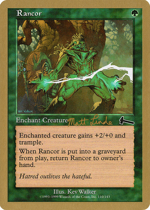 (英)怨恨 / Rancor【WC99】 World Championship Decks 1999 Matt Linde 金枠 No.050