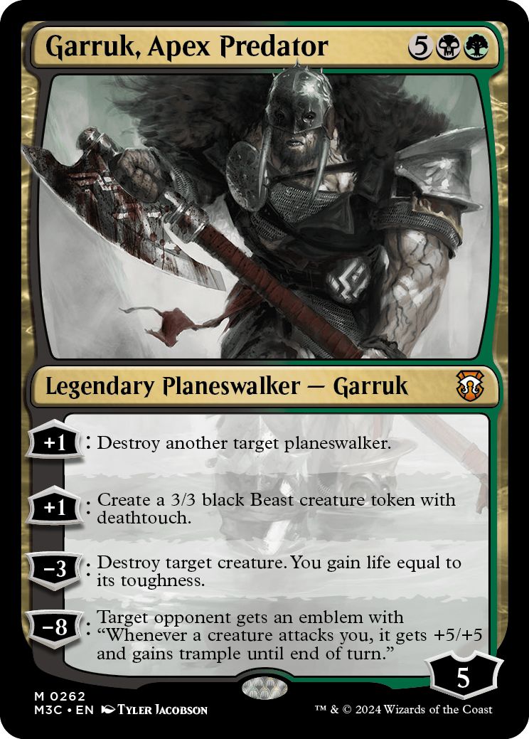 (英)頂点捕食者、ガラク / Garruk, Apex Predator【M3C】 No.262