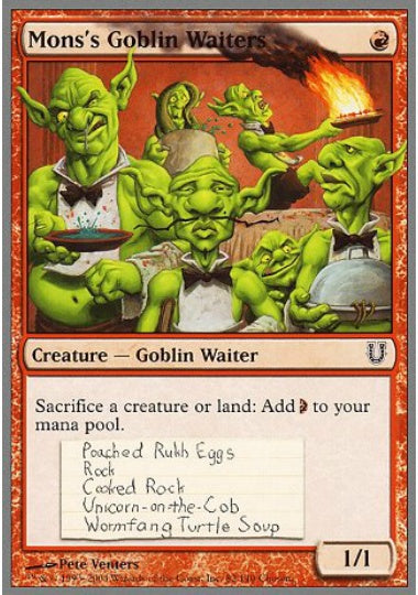 (英)【Foil】Mons's Goblin Waiters 【UNH】 No.082
