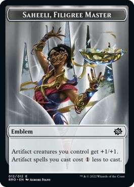 (英)紋章 - 金線使い、サヒーリ / Emblem - Saheeli, Filigree Master【BRO-TOKEN】 No.012
