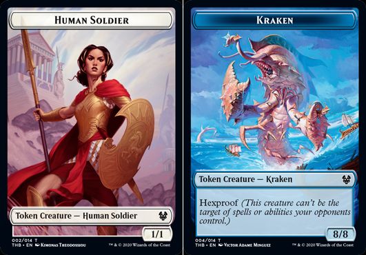 (英)【Foil】人間・兵士トークン / Human SoldierNo.002 - クラーケントークン / Kraken Token【THB-TOKEN】 No.004