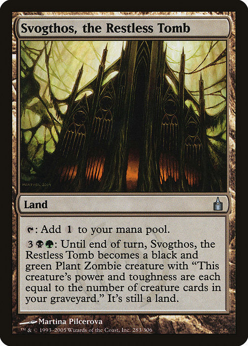 (英)【Foil】安息の無い墓、スヴォグトース / Svogthos, the Restless Tomb【RAV】 No.283