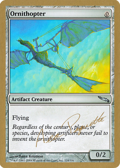 (英)羽ばたき飛行機械 / Ornithopter【WC04】 World Championship Decks 2004 Aeo Paquette 金枠 No.056