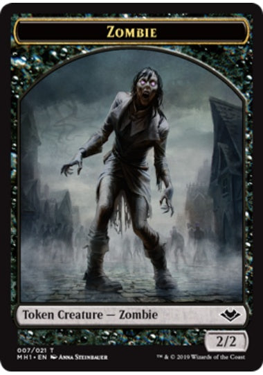 (英)【Foil】ゾンビトークン / Zombie Token【MH1-TOKEN】 No.007