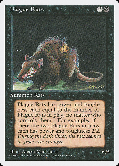 (英)疫病ネズミ / Plague Rats ★アルターネイト版★ 【4ED】 No.154