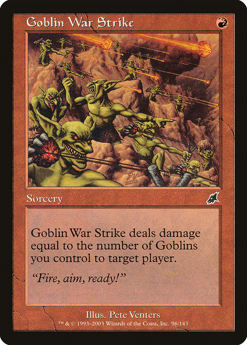 (英)ゴブリンの集中攻撃 / Goblin War Strike【SCG】 No.096