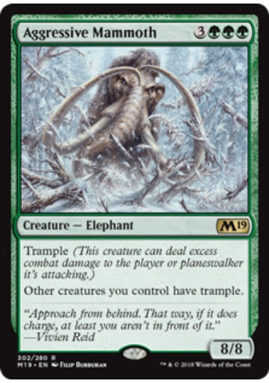 (英)攻撃的なマンモス / Aggressive Mammoth【M19】 プレインズウォーカーデッキ収録 No.302