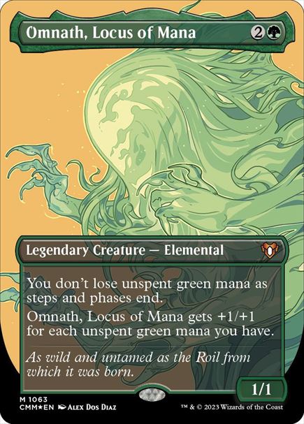 (英)【テクスチャーFoil】マナの座、オムナス / Omnath, Locus of Mana【CMM】 No.1063