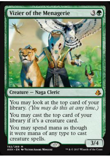 (英)生類の侍臣 / Vizier of the Menagerie【AKH】 No.192