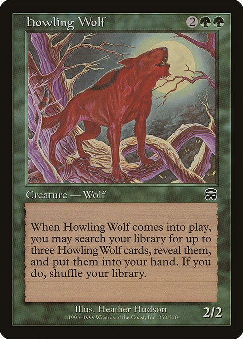 (英)【Foil】遠吠えする狼 / Howling Wolf【MMQ】 No.252