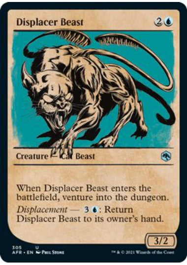 (英)【Foil】ディスプレイサー・ビースト / Displacer Beast ★ショーケース枠★(ルールブック・カード) 【AFR】 No.305