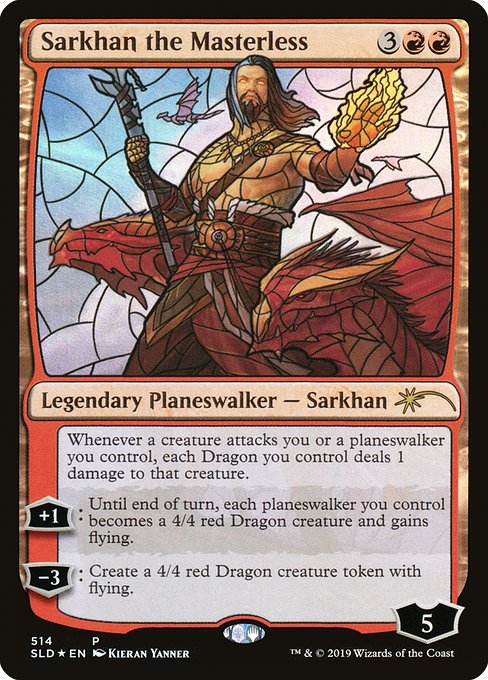 (英)【Foil】主無き者、サルカン / Sarkhan the Masterless【SLD】Stained-Glass Planeswalkers No.514