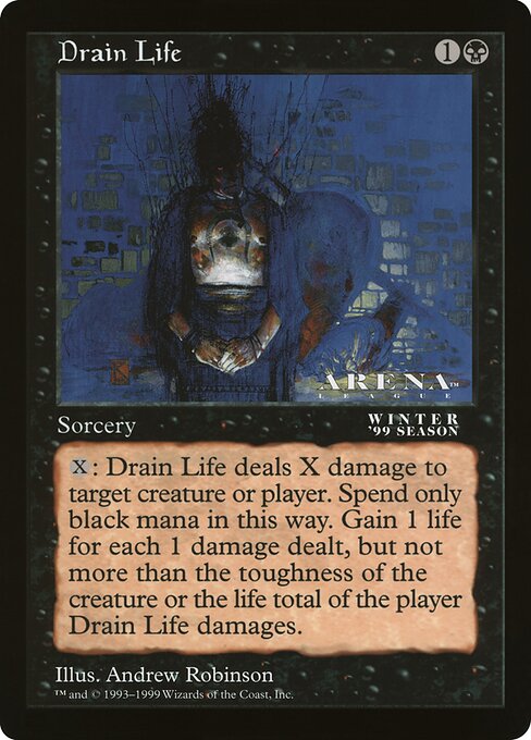 (英)生命吸収 / Drain Life【PRM】 アリーナプロモ 【Oversized Card】 BIG-PRM-077 ※トーナメントで使用することはできません。