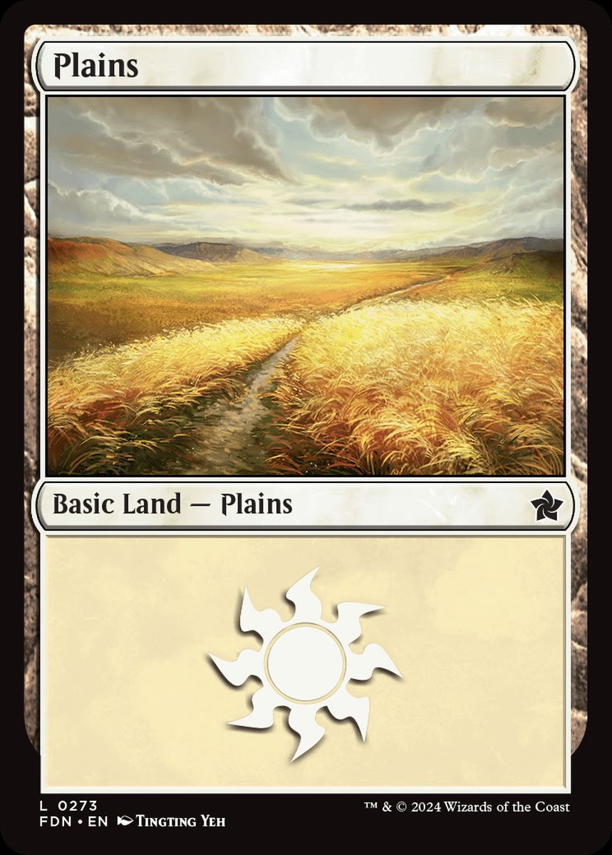 (英)【Foil】平地 / Plains【FDN】 No.273