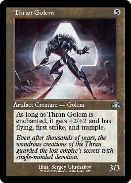 (英)スランのゴーレム / Thran Golem ★ショーケース枠★(旧枠加工カード) 【DMR】 No.387