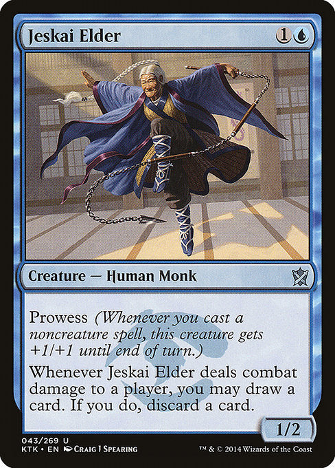 (英)【Foil】ジェスカイの長老 / Jeskai Elder【KTK】 No.043