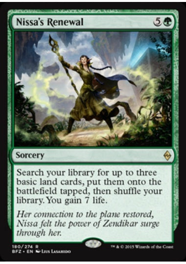 (英)【Foil】ニッサの復興 / Nissa's Renewal【BFZ】 No.180