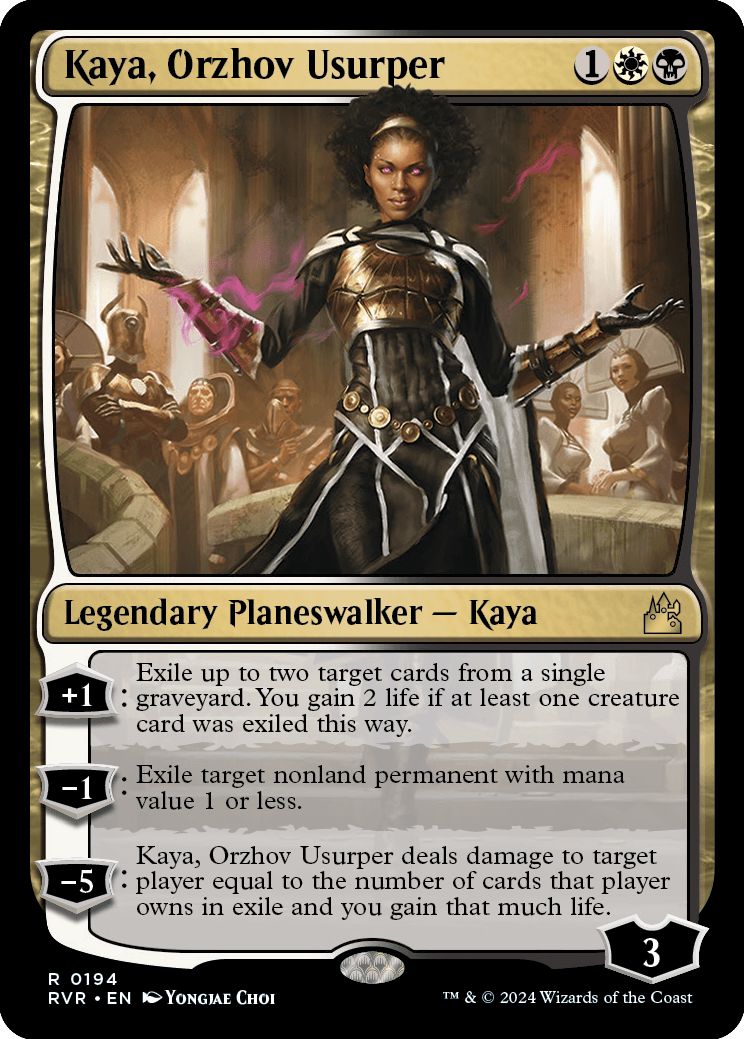 (英)【Foil】オルゾフの簒奪者、ケイヤ / Kaya, Orzhov Usurper【RVR】 No.194