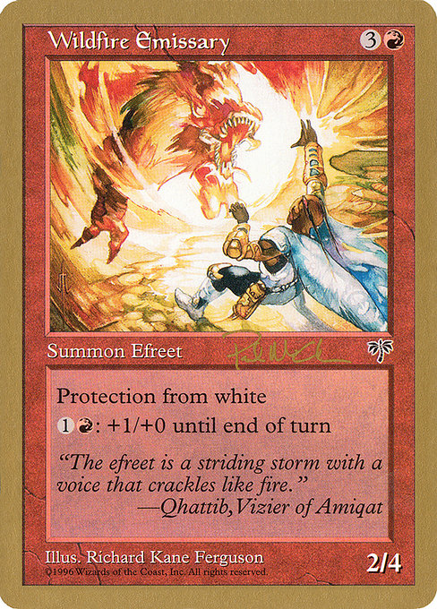 (英)ワイルドファイアの密使 / Wildfire Emissary【WC97】 World Championship Decks 1997 Paul McCabe 金枠 No.054