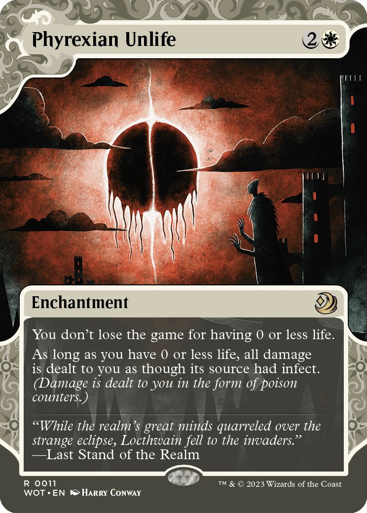 (英)【Foil】ファイレクシアの非生 / Phyrexian Unlife ★ボーダーレス★ 【WOT】 No.011