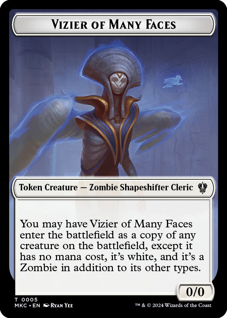 (英)多面相の侍臣トークン / Vizier of Many Faces Token No.005 - ゾンビトークン / Zombie Token【MKC-TOKEN】 No.011