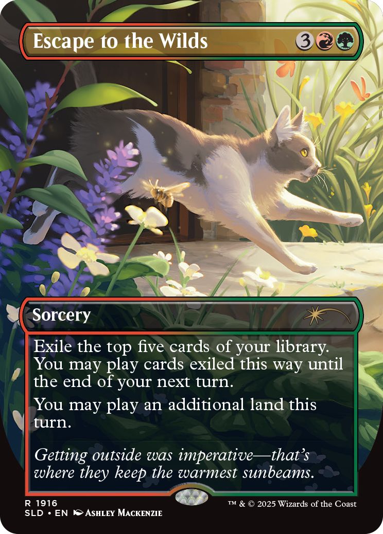 (英)【Foil】僻境への脱出 / Escape to the Wilds【SLD】 Cats Are Better Than Dogs No.1916