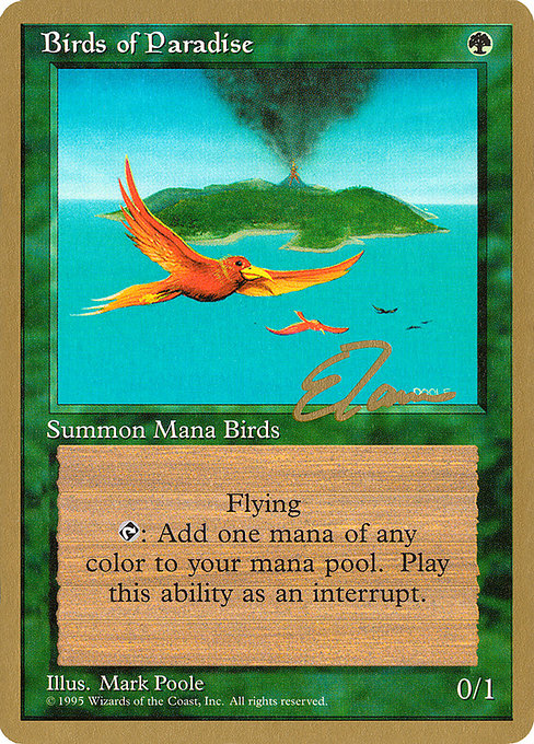 (英)極楽鳥 / Birds of Paradise【PTC】 ProTour NewYork Decks 1996 Eric Tam 金枠 No.143