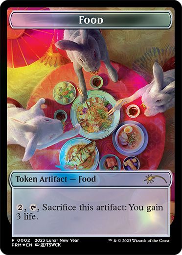 (英)【Foil】食物トークン / Food Token【PRM】APACリーグプロモNo.113