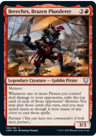 (英)【Foil】鉄面連合の略取者、ブリーチェス / Breeches, Brazen Plunderer【CMR】 No.165