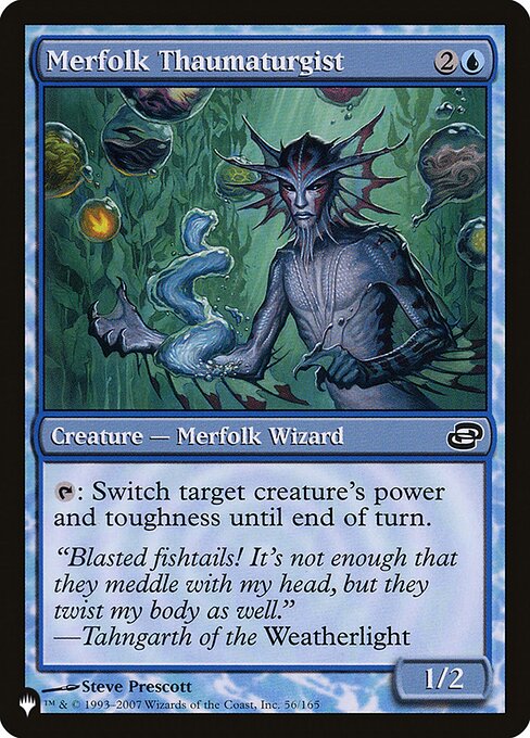 (英)マーフォークの秘術師 / Merfolk Thaumaturgist【PLC】 PWシンボル付き再販 No.056
