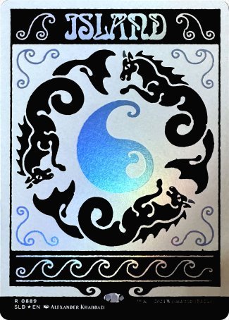 (英)【Foil】島 / Island【SLD】 Deceptive Districts No.889