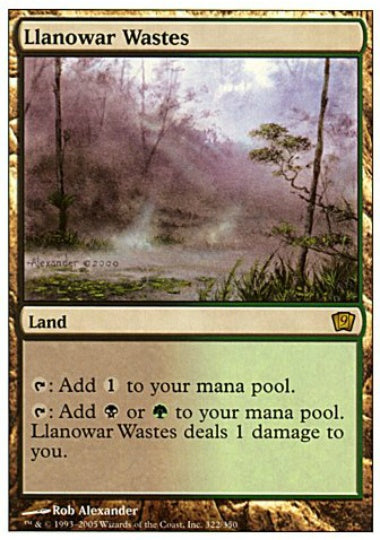 (英)ラノワールの荒原 / Llanowar Wastes【9ED】 No.322
