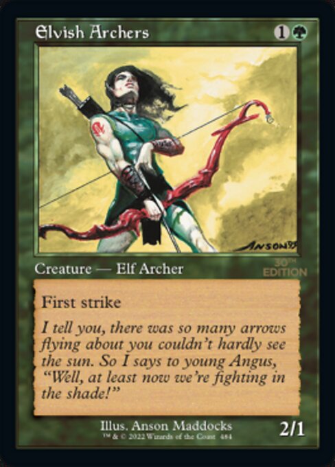 (英)エルフの射手 / Elvish Archers【30A】 旧枠加工カード No.484 ※トーナメントで使用することはできません。