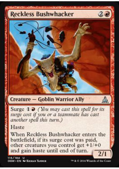 (英)【Foil】無謀な奇襲隊 / Reckless Bushwhacker【OGW】 No.116