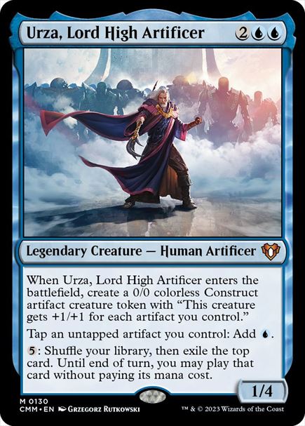 (英)【Foil】最高工匠卿、ウルザ / Urza, Lord High Artificer【CMM】 No.0130