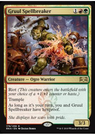 (英)【Foil】グルールの呪文砕き / Gruul Spellbreaker【RNA】 No.179