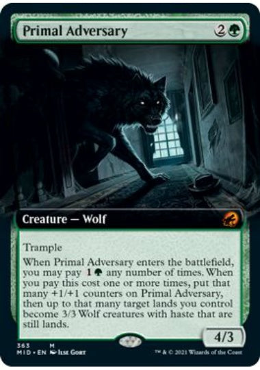 (英)【Foil】原初の敵対者 / Primal Adversary ★拡張枠★ 【MID】 No.363