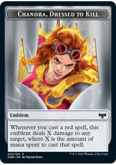 (英)紋章 - 勝負服纏い、チャンドラ / Emblem - Chandra, Dressed to Kill【VOW-TOKEN】 No.020