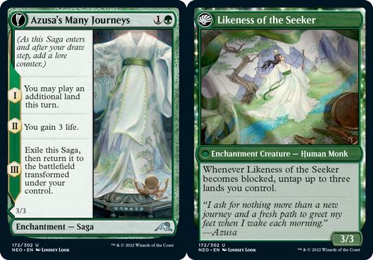 (英)【Foil】梓の幾多の旅 / Azusa's Many Journeys - 探求者の肖像 / Likeness of the Seeker【NEO】 No.172