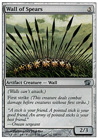 (英)【Foil】槍の壁 / Wall of Spears【8ED】 No.320