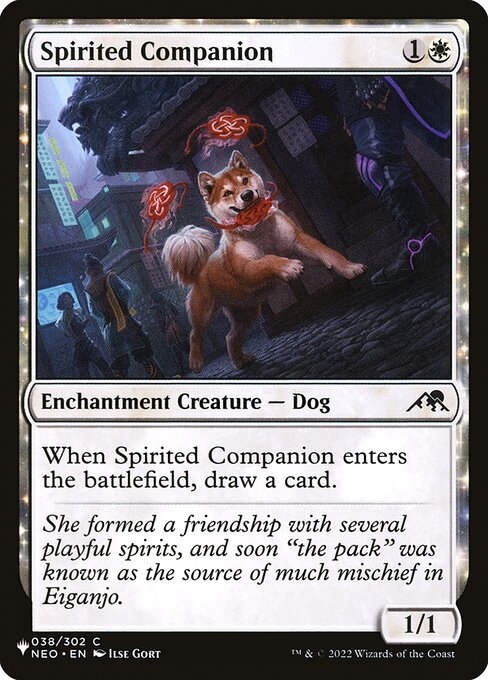 (英)神憑く相棒 / Spirited Companion【SLD-C24】 Secret Lair Commander Deck: Raining Cats and Dogs No.016