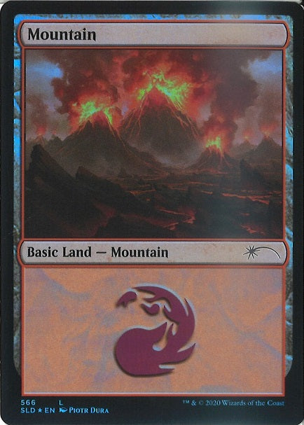 (英)【Foil】山 / Mountain【SLD】 No.566