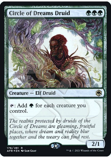(英)【Foil】夢の円環のドルイド / Circle of Dreams Druid ★アンパサンド・カード★【AFR】 No.176
