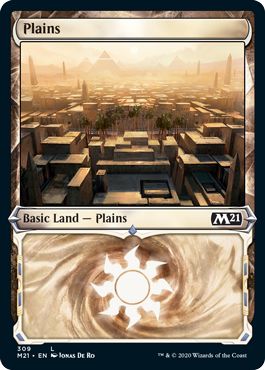 (英)【Foil】平地 / Plains ★ショーケース枠★ 【M21】 No.309