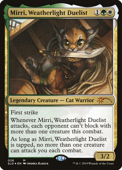 (英)【Foil】ウェザーライトの決闘者、ミリー / Mirri, Weatherlight Duelist【SLD】OMG KITTIES! No.026