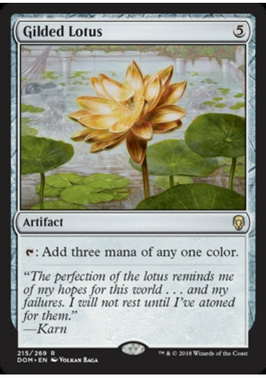 (英)【Foil】金粉の水蓮 / Gilded Lotus【DOM】 No.215