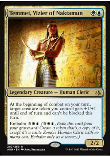 (英)【Foil】ナクタムンの侍臣、テムメト / Temmet, Vizier of Naktamun【AKH】 No.207