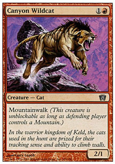 (英)【Foil】峡谷の山猫 / Canyon Wildcat【8ED】 No.181