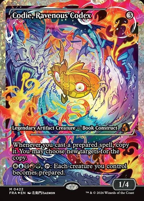 (英)【フラクチャーFoil】貪欲な写本、コーディ / Codie, Ravenous Codex ★ショーケース★(ジャパン・ショーケース) 【FRA】 No.422